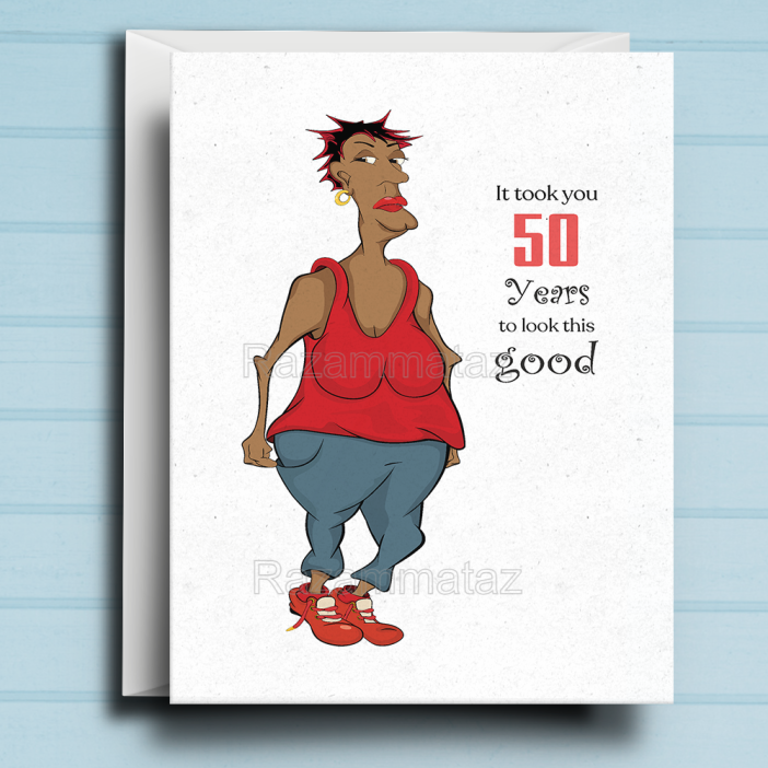 Black Woman Birthday Card R2